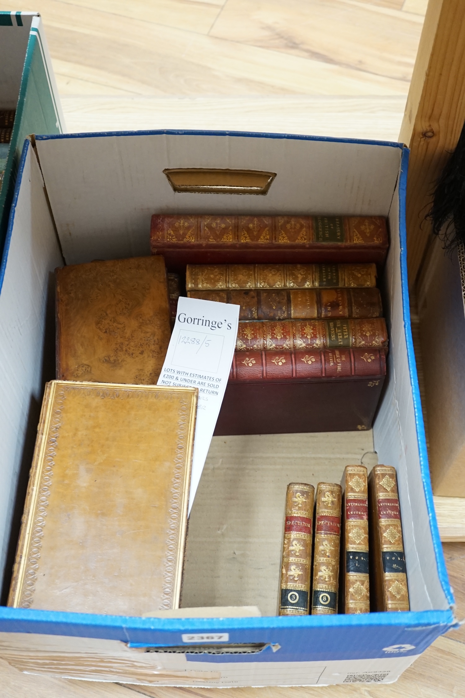 Warden, William - Letters Written on Board His Majesty's Ship the Northumberland, and (at) Saint Helena..... 4th edition. portrait frontis. and folded facsimile, old gilt decorated polished calf, marbled edges and e/ps.